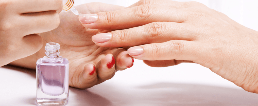 Treatment of mushroom with nail polish